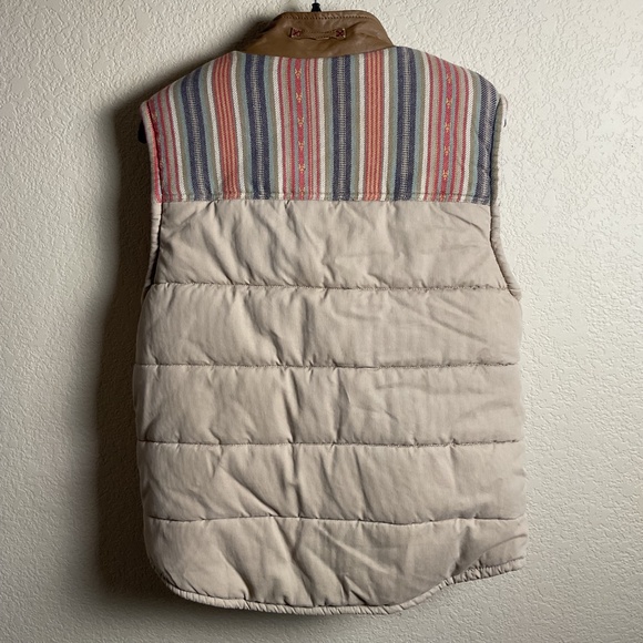 The Territory Ahead Mens Small Tan Quilted Puff Southwestern Print Vest Cotton - Picture 2 of 6